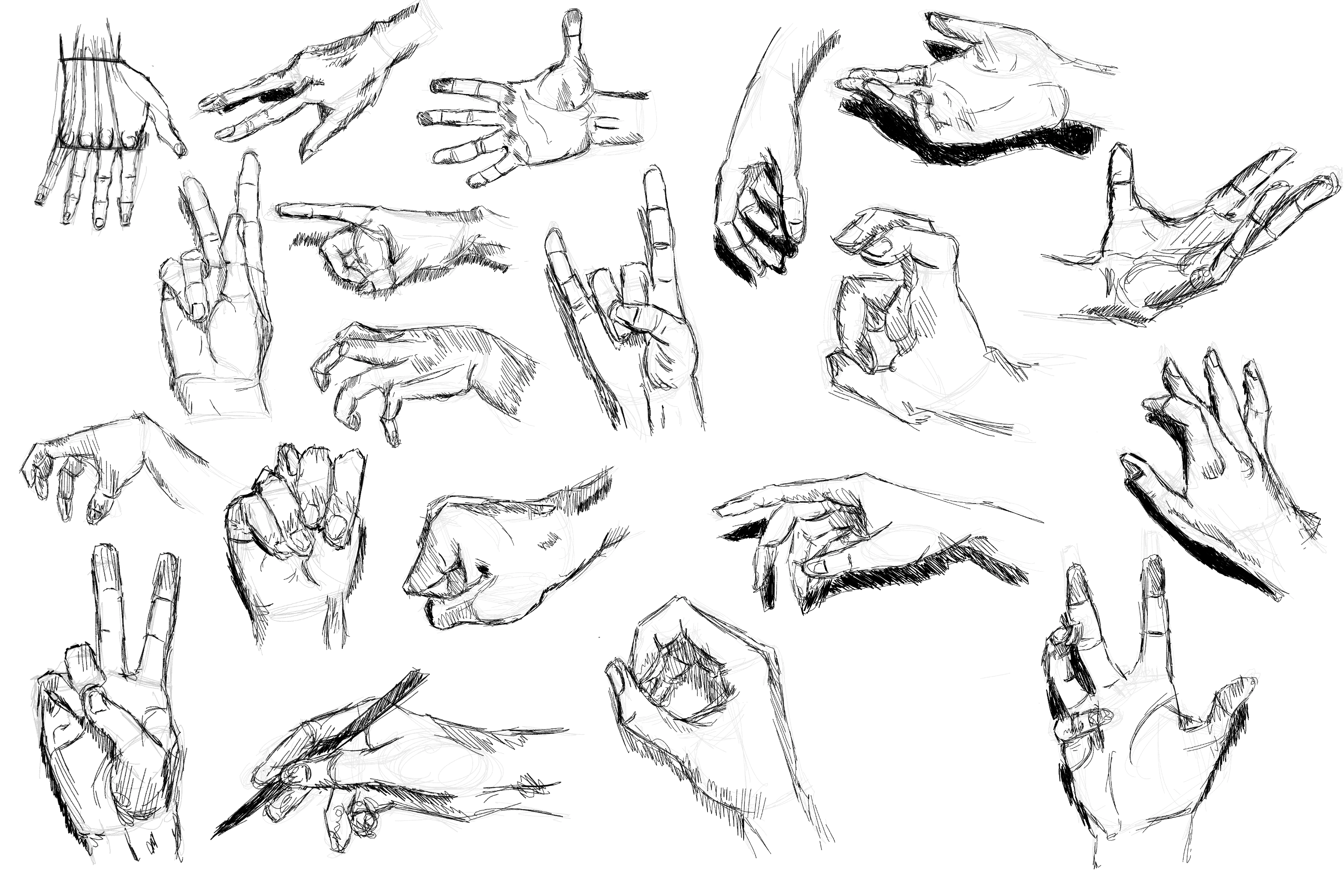 hands drawing